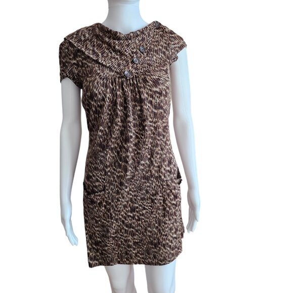 SPEECHLESS Dress Brown Color - Picture 5 of 8